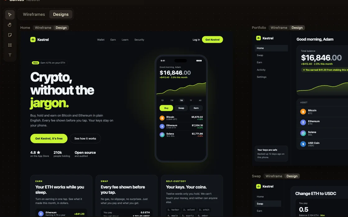 Your design system on every page, on the canvas