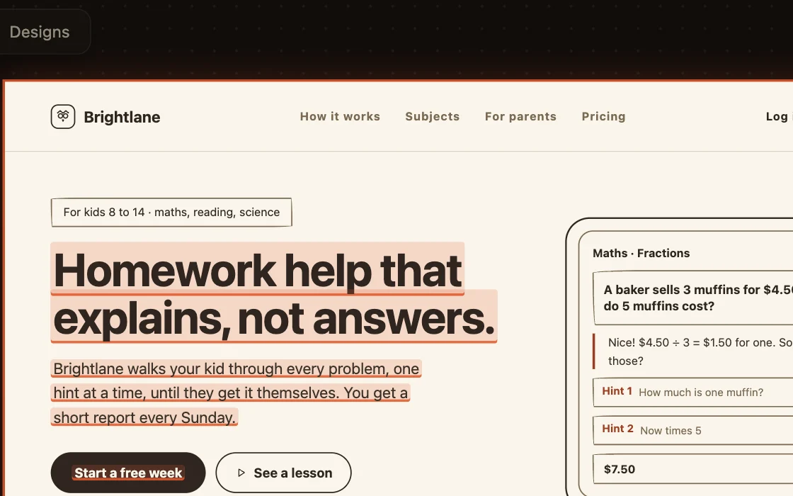 Websites and landing pages too, on the canvas